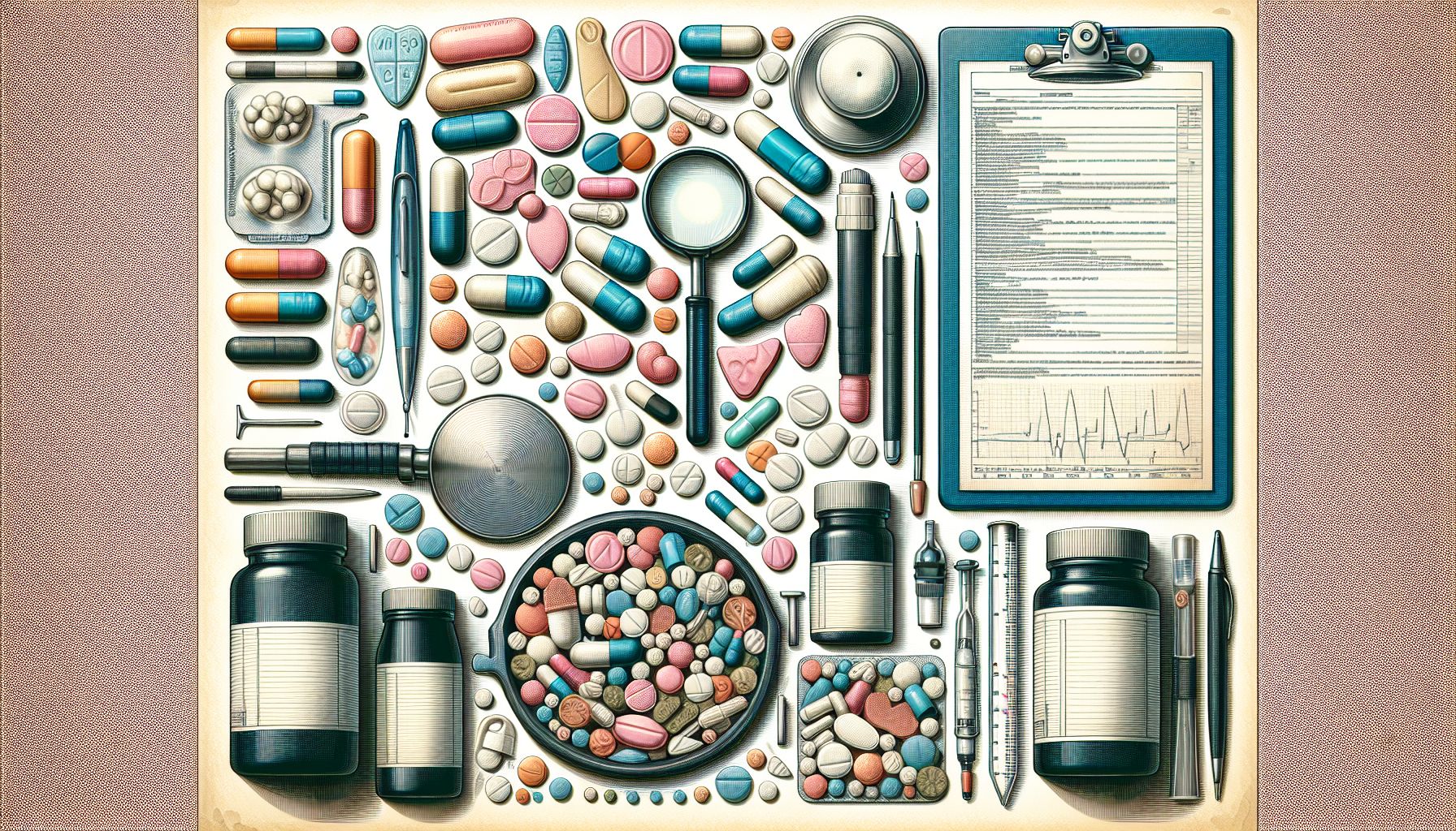 Image of various prescription bottles representing erectile dysfunction medications